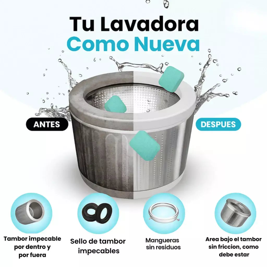 TurboClean™ Pastillas para lavarropas