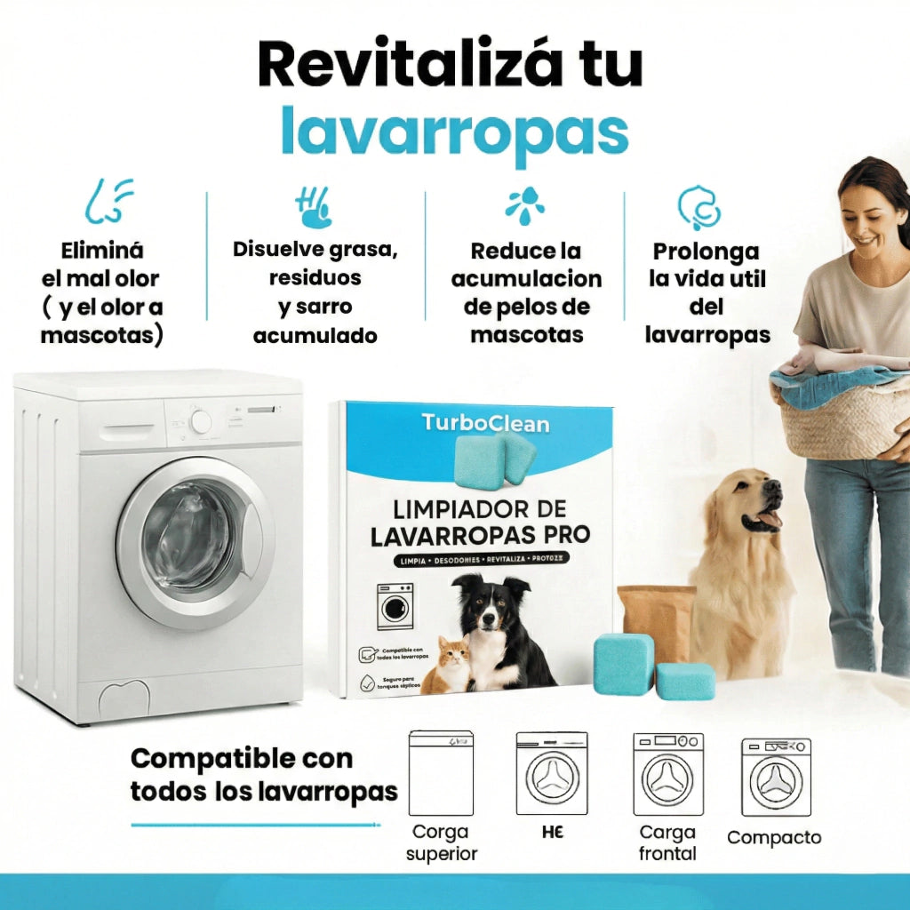 TurboClean™ Pastillas para lavarropas