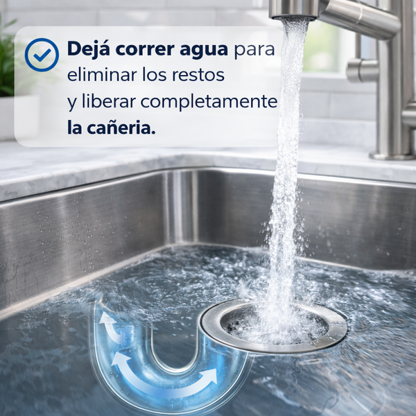 Enjuagá con agua
