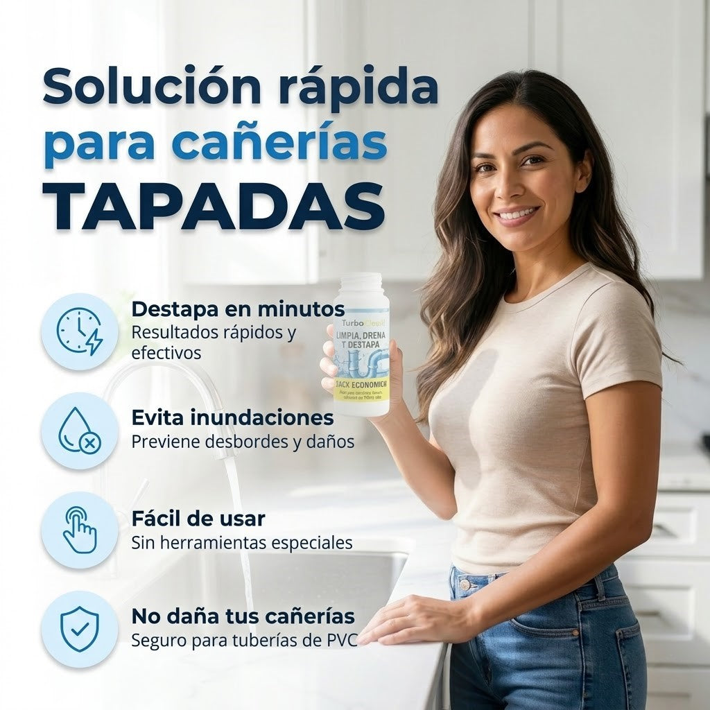 TurboClean™ Limpia y destapa tus cañerias